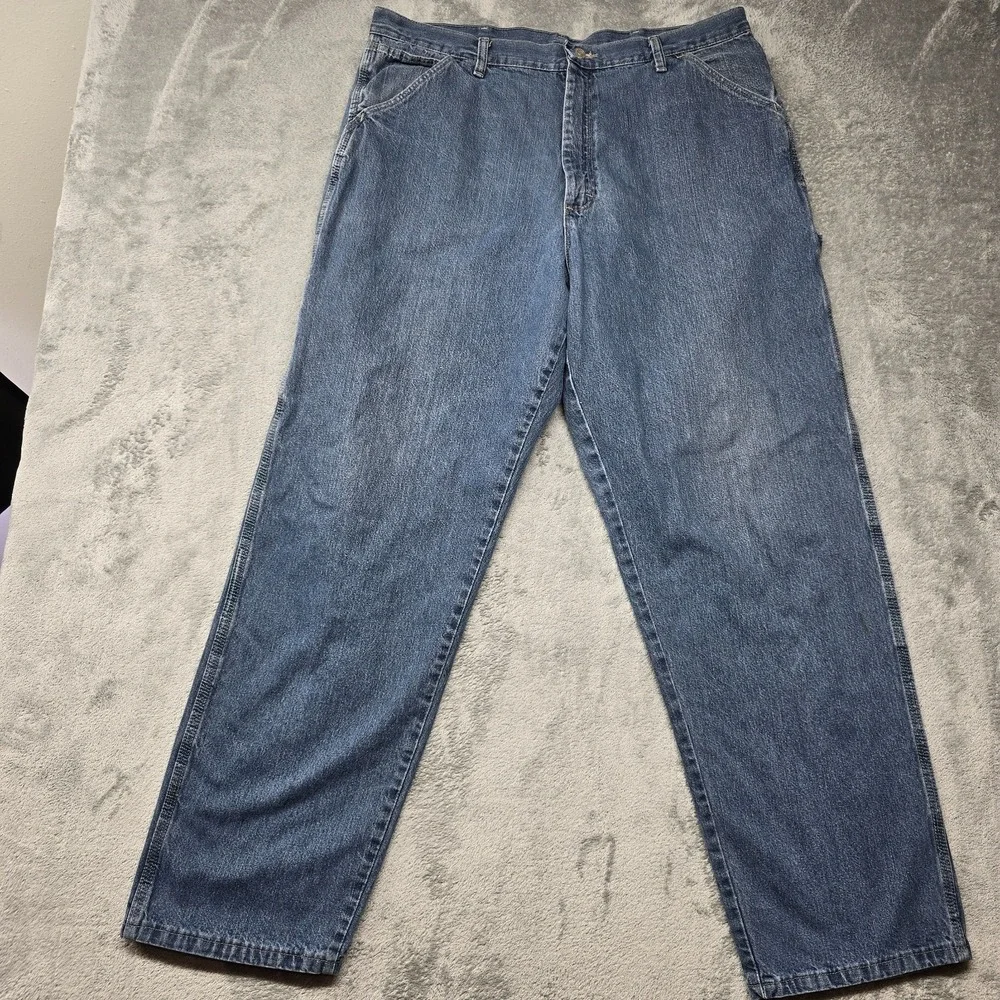 Wrangler Originals Carpenter Jeans Mens‎ 38x32 Low Rise Casual Denim Workwear
